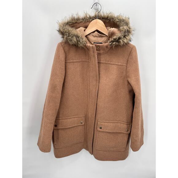 J. CREW Vail Wool Blend Long Jacket Coat Parka in Tan J6178 // 12 - Picture 3 of 10